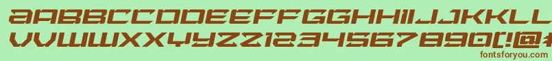 Laserwolfexpandital Font – Brown Fonts on Green Background