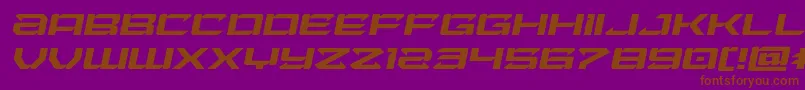 Laserwolfexpandital Font – Brown Fonts on Purple Background