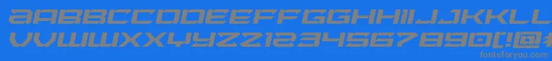 Laserwolfexpandital Font – Gray Fonts on Blue Background