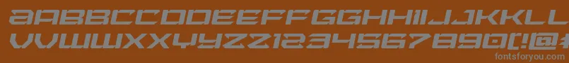 Laserwolfexpandital Font – Gray Fonts on Brown Background