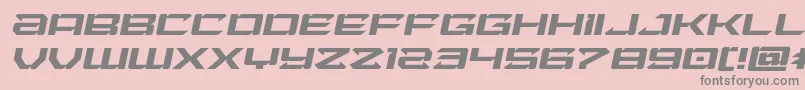 Fonte Laserwolfexpandital – fontes cinzas em um fundo rosa