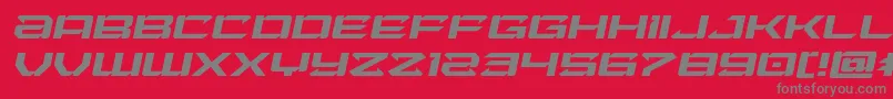 Laserwolfexpandital Font – Gray Fonts on Red Background