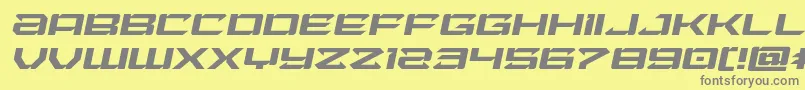 Laserwolfexpandital Font – Gray Fonts on Yellow Background
