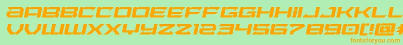 Laserwolfexpandital-Schriftart – Orangefarbene Schriften auf grünem Hintergrund