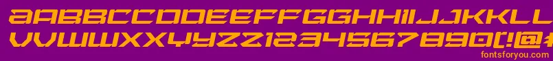 Laserwolfexpandital Font – Orange Fonts on Purple Background