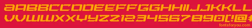 Laserwolfexpandital Font – Orange Fonts on Red Background