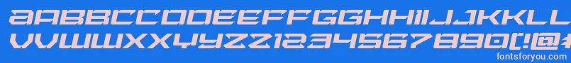 Laserwolfexpandital Font – Pink Fonts on Blue Background