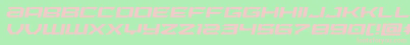 Laserwolfexpandital Font – Pink Fonts on Green Background