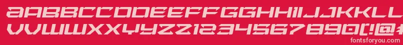 Laserwolfexpandital Font – Pink Fonts on Red Background