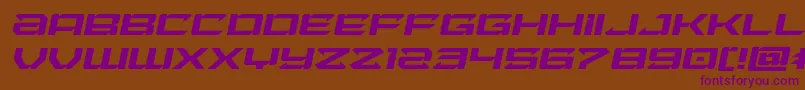 Laserwolfexpandital Font – Purple Fonts on Brown Background