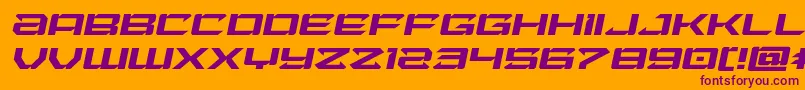 Laserwolfexpandital Font – Purple Fonts on Orange Background