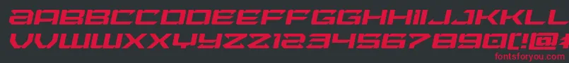 Laserwolfexpandital Font – Red Fonts on Black Background