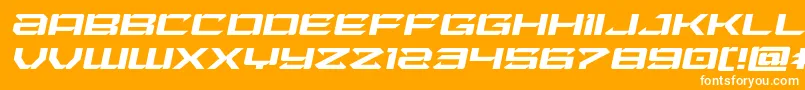 Laserwolfexpandital Font – White Fonts on Orange Background