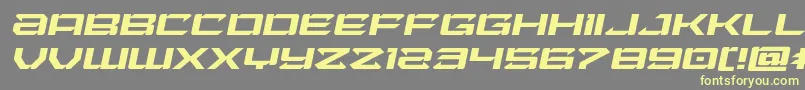 Laserwolfexpandital Font – Yellow Fonts on Gray Background