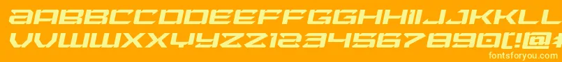 Weitere Informationen zur Laserwolfexpandital-Schriftart Laserwolfexpandital-Schriftart – Gelbe Schriften auf orangefarbenem Hintergrund