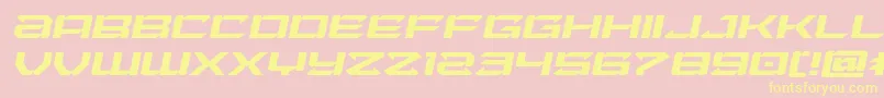 Laserwolfexpandital Font – Yellow Fonts on Pink Background