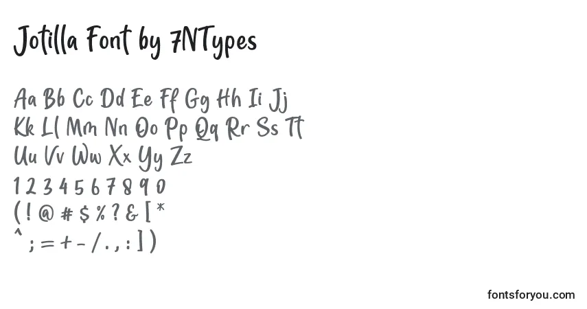 A fonte Jotilla Font by 7NTypes – alfabeto, números, caracteres especiais