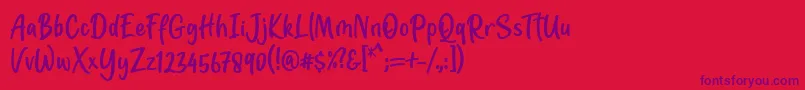 Jotilla Font by 7NTypes Font – Purple Fonts on Red Background