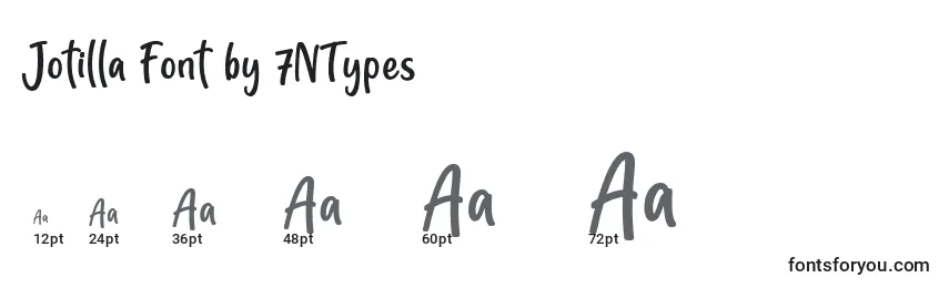 Größen der Schriftart Jotilla Font by 7NTypes