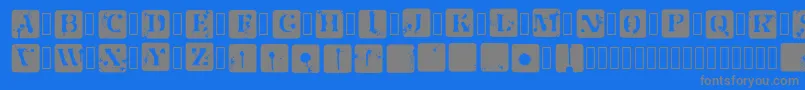 JotSpInverted Regular Font – Gray Fonts on Blue Background