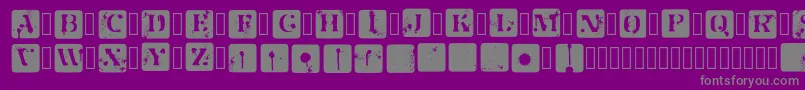 JotSpInverted Regular Font – Gray Fonts on Purple Background