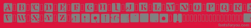 JotSpInverted Regular Font – Gray Fonts on Red Background