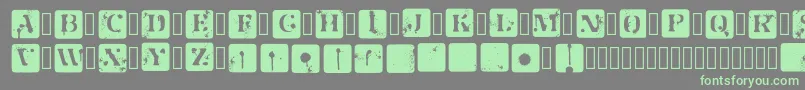 JotSpInverted Regular-fontti – vihreät fontit harmaalla taustalla