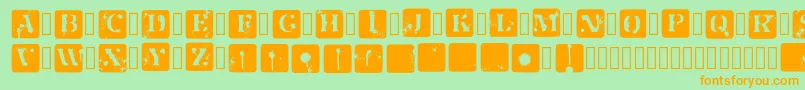 JotSpInverted Regular Font – Orange Fonts on Green Background
