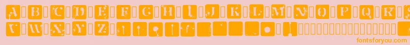 JotSpInverted Regular Font – Orange Fonts on Pink Background