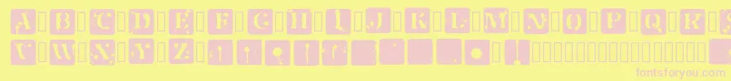 JotSpInverted Regular Font – Pink Fonts on Yellow Background