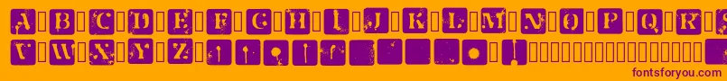 JotSpInverted Regular Font – Purple Fonts on Orange Background