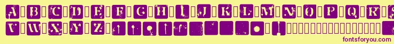 JotSpInverted Regular Font – Purple Fonts on Yellow Background