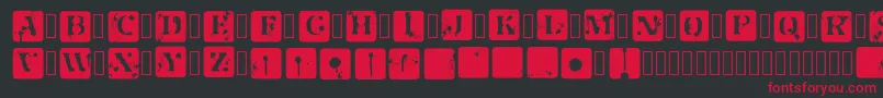 JotSpInverted Regular Font – Red Fonts on Black Background