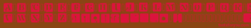 JotSpInverted Regular Font – Red Fonts on Brown Background