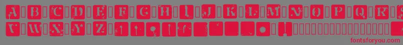 JotSpInverted Regular Font – Red Fonts on Gray Background