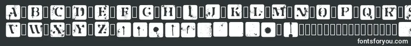フォントJotSpInverted Regular – 黒い背景に白い文字