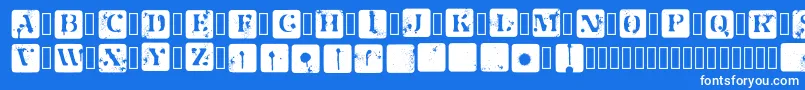 JotSpInverted Regular Font – White Fonts on Blue Background