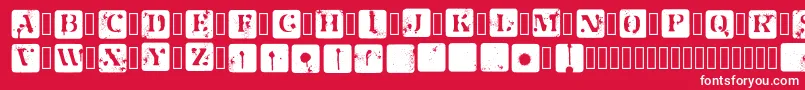 JotSpInverted Regular Font – White Fonts on Red Background