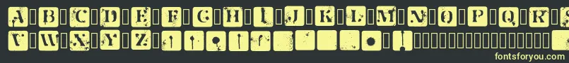 Police JotSpInverted Regular – polices jaunes sur fond noir