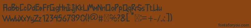 Jouright Bold Font – Black Fonts on Brown Background