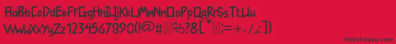 Jouright Bold Font – Black Fonts on Red Background