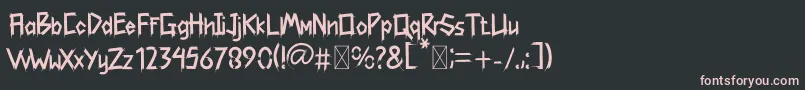 Jouright Bold Font – Pink Fonts on Black Background