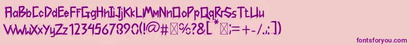 Jouright Bold Font – Purple Fonts on Pink Background