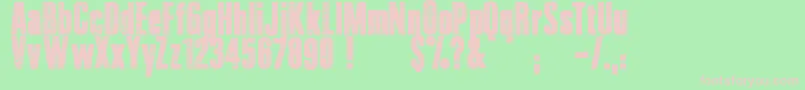 Journal du Soir Font – Pink Fonts on Green Background