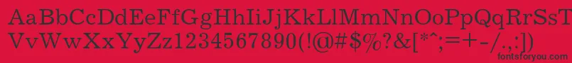 JOURNAL Font – Black Fonts on Red Background