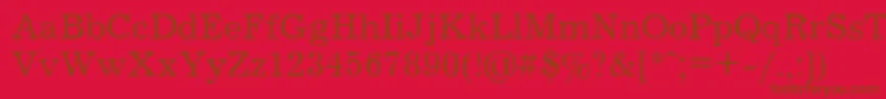 JOURNAL Font – Brown Fonts on Red Background