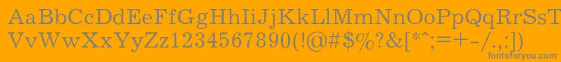 フォントJOURNAL – オレンジの背景に灰色の文字