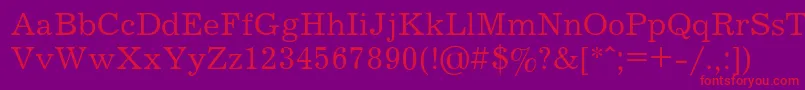 JOURNAL Font – Red Fonts on Purple Background