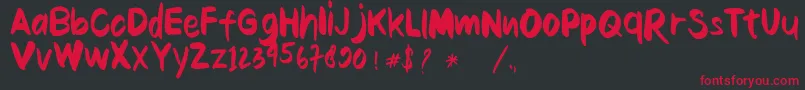 journey Font – Red Fonts on Black Background