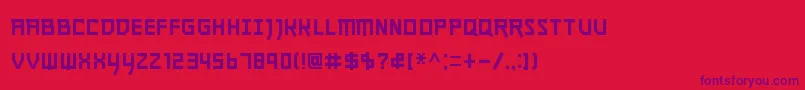 journey Font – Purple Fonts on Red Background